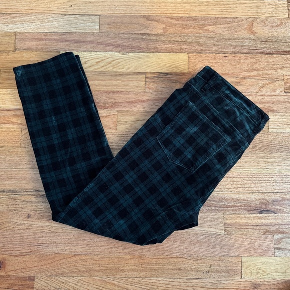 Talbots | Straight Leg Velveteen Pants - Black Watch Tartan - Picture 5 of 11